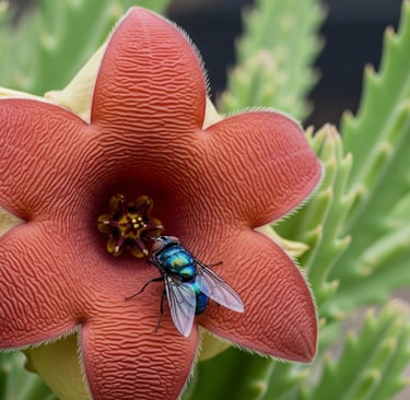 a blue fly insect on a flower