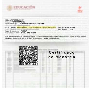 Julio Pasillas Maestría