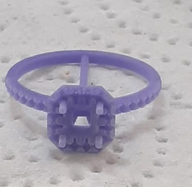 Impresion 3D en cera de Anillo de Compromiso Cushion Halo