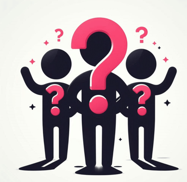3 souhaites avec des points d'interrogations autour  