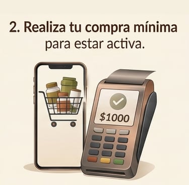Realiza tu compra mínima