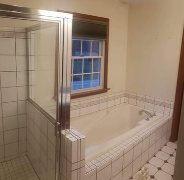 Before pictures of Master Bath Reno