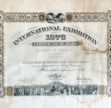 O certificado de premio atribuido