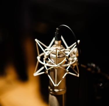 microphone in music studio