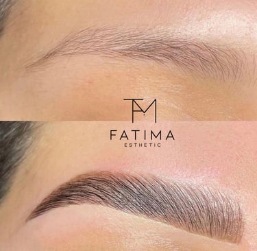 Frisch durchgeführtes Microblading by Fatima Esthetic in Rotkreuz
