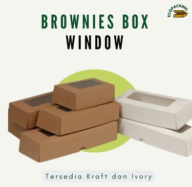 Brownies Box Kraft & Ivory Ecopacking