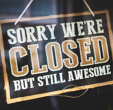 Mel's Crafts Coming Soon Sign for Blue Raven Underground LLC