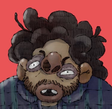 it is the cartoonish version of Giacomo Carruolo, aka Giakus, Crocopie's Art Directors