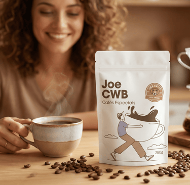 mulher cacheado se preparando para desfrutar de um café especial