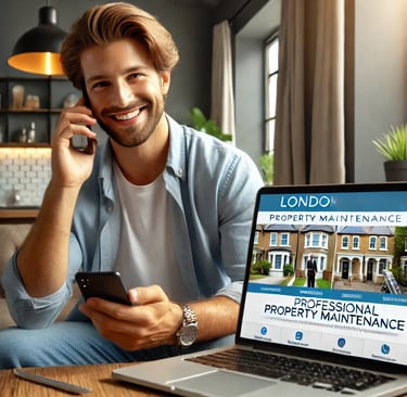 A London property owner contacting professional property maintenance services for expert home repair