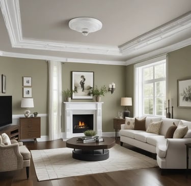 intérieur fini et décoré