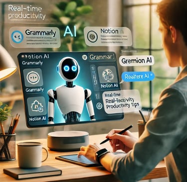  Futuristic AI Workspace A high-tech, modern workspace filled with multiple screens displaying ChatG