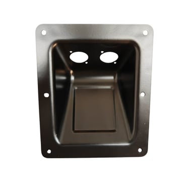 Schwarze Anschlusschale für Lautsprecher mit 2 Löcher für Speakon Buchsen