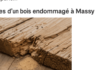 Bois endommagé à Massy