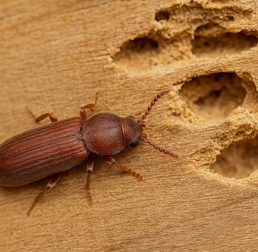 Insecte xylophage se nourrissant de bois