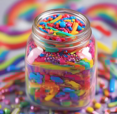 A candle labeled 'Aromatherapy Stress Relief' with eucalyptus and spearmint essential oils. The design includes a mortar and pestle illustration, creating a soothing and relaxing atmosphere.