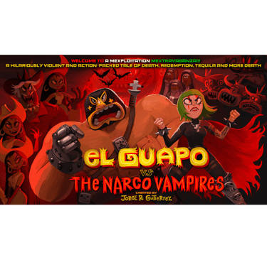 Portada de la película El Guapo vs Los Narco Vampiros.
