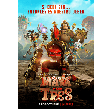 Portada de la película Maya y los Tres.