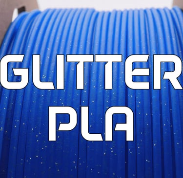 glitter blue pla filament