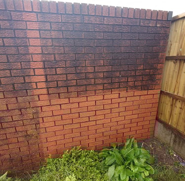 brickwork pressure washed