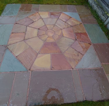 pressure washed patio