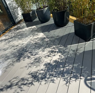 composite decking clean