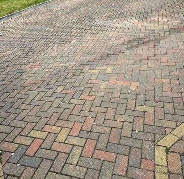 block paving oil stain