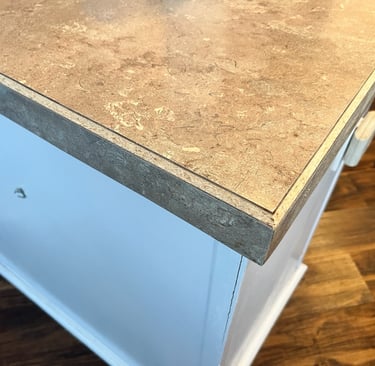 Kitchen counter with beveled edge