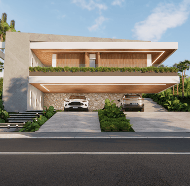 fachada imponente de casa
