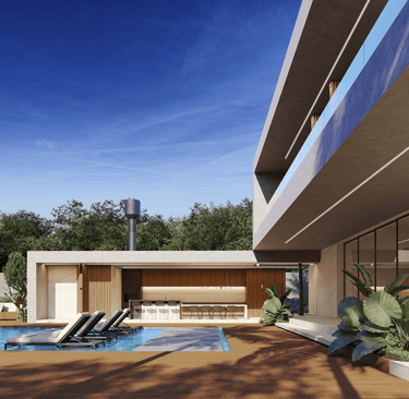 projeto de casa com piscina grande