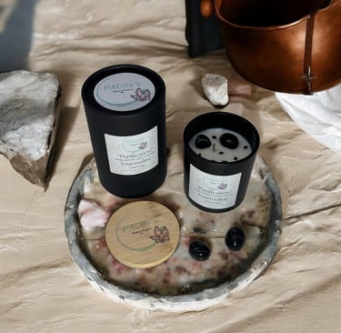 Bougie purification tourmaline parfum sauge 