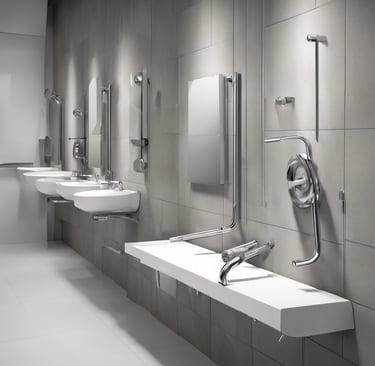 white and black labeled bottle on white ceramic sink