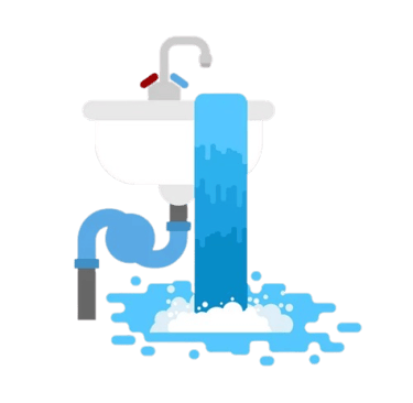 pia entupida com agua caindo
