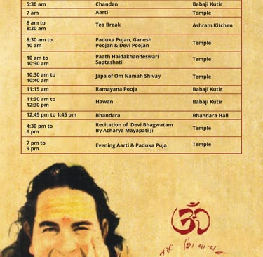 Ashwin Navaratri 2024, Programma