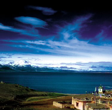 Lago Mansarovar, monastero Serlung Gompa