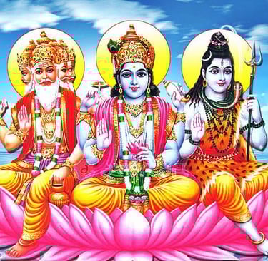 Trimurti: Brahma, Vishnu, Shiva