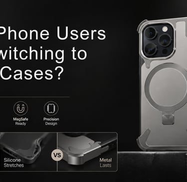 Premium metal MagSafe-compatible iPhone case with reinforced corner protection, durable aluminum fra