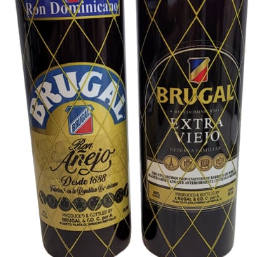 A Dominican Brugal Tumblers.