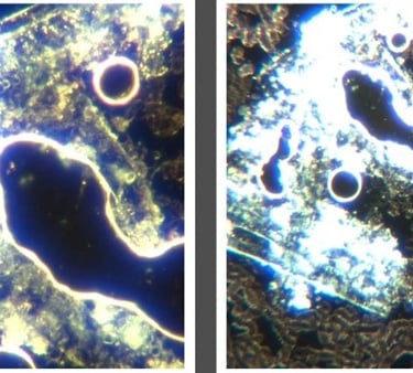 Image: extensive hydrogel/ advanced nanotechnology construction site with multiple spheres as self-a