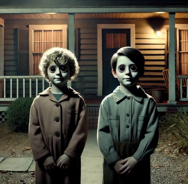 niños de ojos negros
