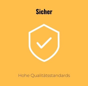 Gelb-weisses Zeichen, das Sicherheit symbolisiert
