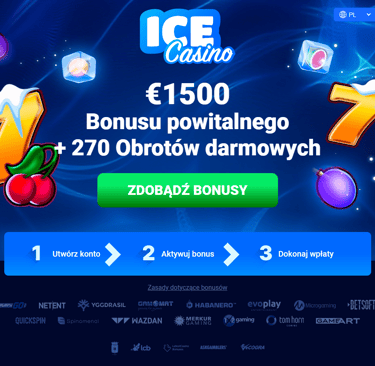 Bonusy Powitalne do-1500 Euro + 270 darmowych spinów ICE Casino to świetne kasyno online do zabawy! 