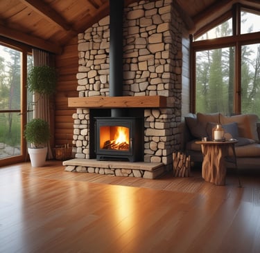 A close-up of a beautifully crafted fireplace mantel with decorative elements.