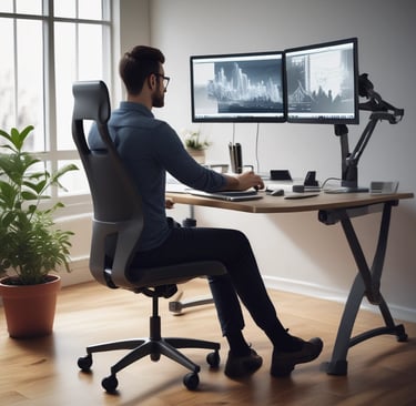 Cozy corner workspace with plants and personalized décor elements.