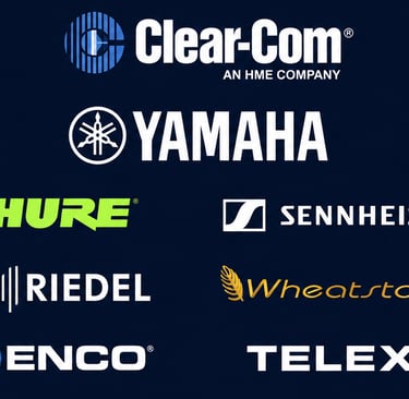 Professional broadcast audio and intercom systems