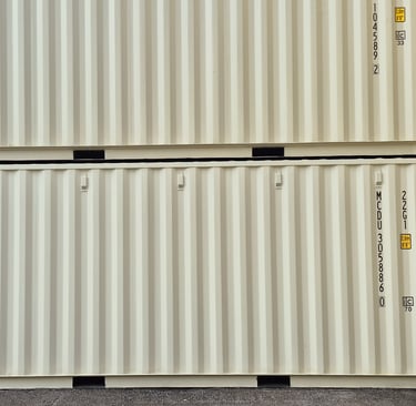 Side view of 20'DC sea container