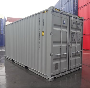 NEW 20' HC shipping container – angled exterior view