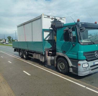 20' container delivery on small truck