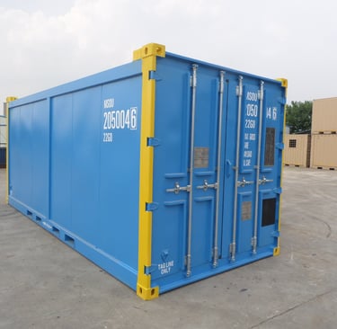 20'DNV offshore container shipping container – angled exterior view