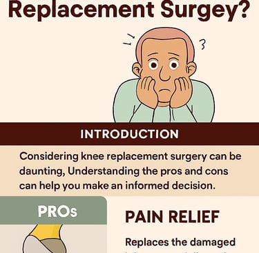 illustration of man worried about knee replacement